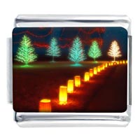 Italian Charms - christmas glow photo italian charm Image.
