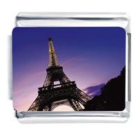 Italian Charms - tall eiffel tower photo italian charm Image.