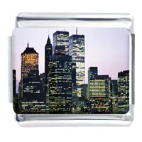Italian Charms - new york skyline photo italian charm Image.