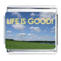 Italian Charms - life is good! photo italian charm Image.