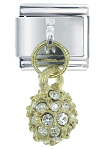 Italian Charms - april diamond color ball italian charm Image.