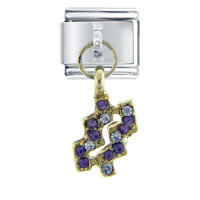 Italian Charms - rhinestone aquarius italian charm Image.