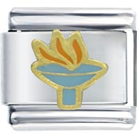 Italian Charms - olympic torch italian charm Image.