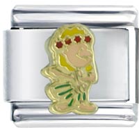 Italian Charms - hula child italian charm Image.
