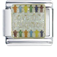 Italian Charms - love thy neighbor italian charm Image.