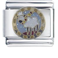 Italian Charms - sheep in winter italian charm Image.