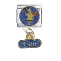 Italian Charms - seasons fall dangle italian charm Image.