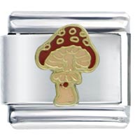 Italian Charms - spotted red mushroom italian charm Image.