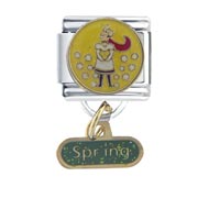 Italian Charms - seasons spring dangle italian charm Image.