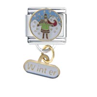 Italian Charms - seasons winter dangle italian charm Image.