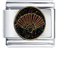 Italian Charms - chinese fan italian charm Image.