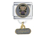 Italian Charms - japanese girl dangle italian charm Image.
