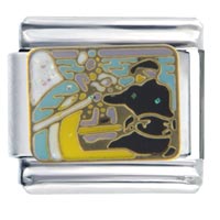 Italian Charms - cassatt's art boating party italian charm Image.