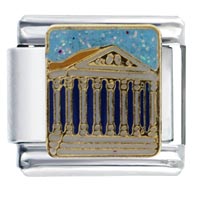Italian Charms - wonder of world artemis temple italian charm Image.