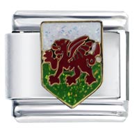 Italian Charms - coat of arms wales italian charm Image.