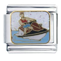 Italian Charms - jet ski italian charm Image.