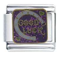 Italian Charms - good luck horseshoe italian charm Image.