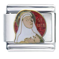 Italian Charms - st rita italian charm Image.