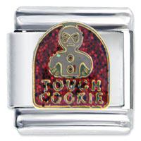 Italian Charms - one tough cookie italian charm Image.