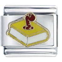 Italian Charms - red bookworm italian charm Image.