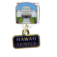 Italian Charms - mormon temple hawaii dangle italian charm Image.