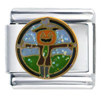 Italian Charms - halloween scarecrow italian charm Image.