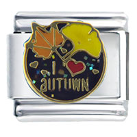 Italian Charms - i heart autumn italian charm Image.