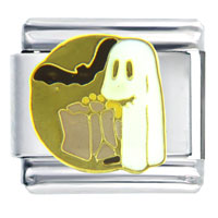 Italian Charms - halloween ghost trick or treater italian charm Image.