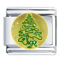 Italian Charms - christmas tree squiggles italian charm Image.