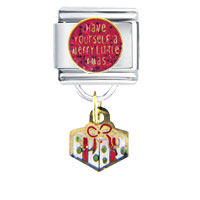 Italian Charms - have yourself a merry christmas dangle italian charm Image.
