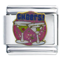 Italian Charms - cheers! italian charm Image.
