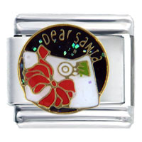 Italian Charms - dear santa italian charm Image.