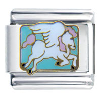 Italian Charms - white pegasus italian charm Image.