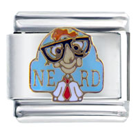 Italian Charms - nerd boy italian charm Image.