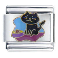 Italian Charms - dinner for kitty italian charm Image.