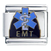 Italian Charms - emt symbol italian charm Image.
