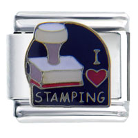 Italian Charms - i heart stamping italian charm Image.