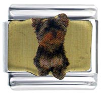 Italian Charms - yorkie photo italian charm Image.