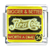 Italian Charms - pepsi cola vintage ad licensed italian charm Image.