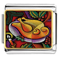 Italian Charms - modern art turkey dinner photo italian charm Image.