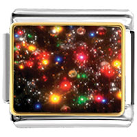 Italian Charms - christmas lights photo italian charm Image.