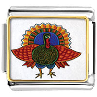 VPH033: folk art turkey photo italian charm Image.
