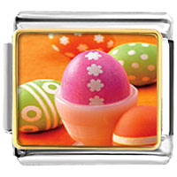Italian Charms - easter eggs photo italian charm Image.