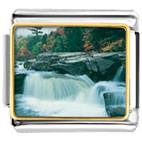 Italian Charms - waterfall paradise photo italian charm Image.