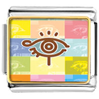 Italian Charms - eye symbol photo italian charm Image.