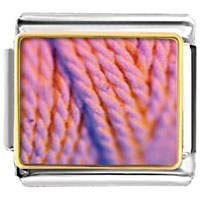 Italian Charms - pink yarn photo italian charm Image.