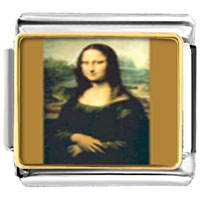 Italian Charms - da vinci's art mona lisa photo italian charm Image.