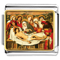 Italian Charms - the entombment of christ photo italian charm Image.