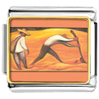 Italian Charms - diego rivera's peasants photo italian charm Image.