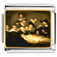 Italian Charms - the anatomy lecture rembrandt art photo italian charm Image.